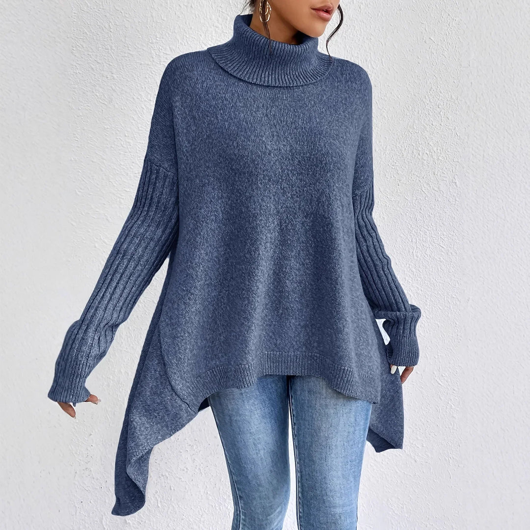 Marnie | Women's Brushed-Knit Turtleneck Jumper - Dark Green