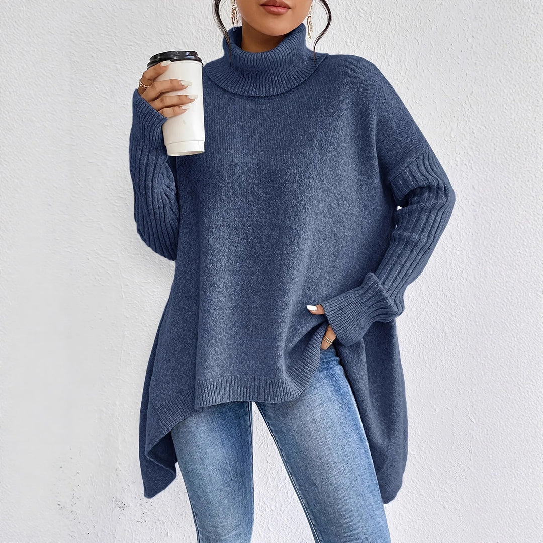 Marnie | Women's Brushed-Knit Turtleneck Jumper - Dark Green