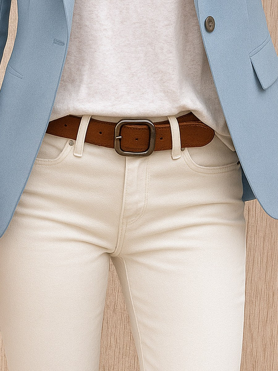 Enid | Women's Single-Button Office Blazer - Light Blue