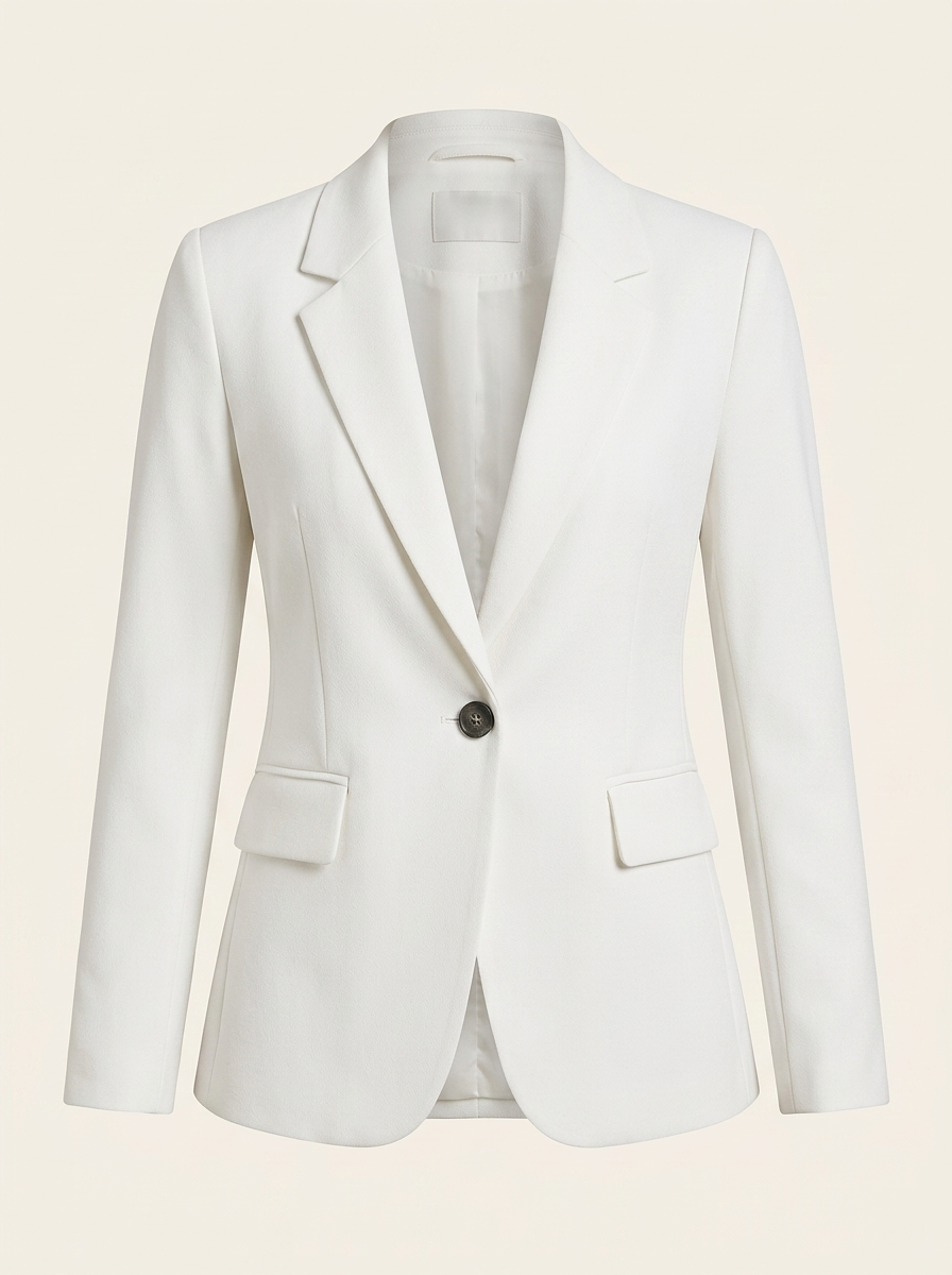 Honor | Women's Fitted Tailored Blazer - White — clean