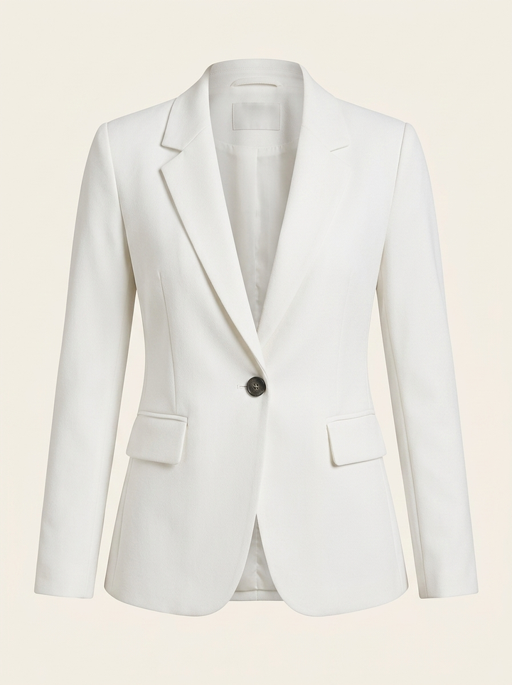 Honor | Women's Fitted Tailored Blazer - White — clean