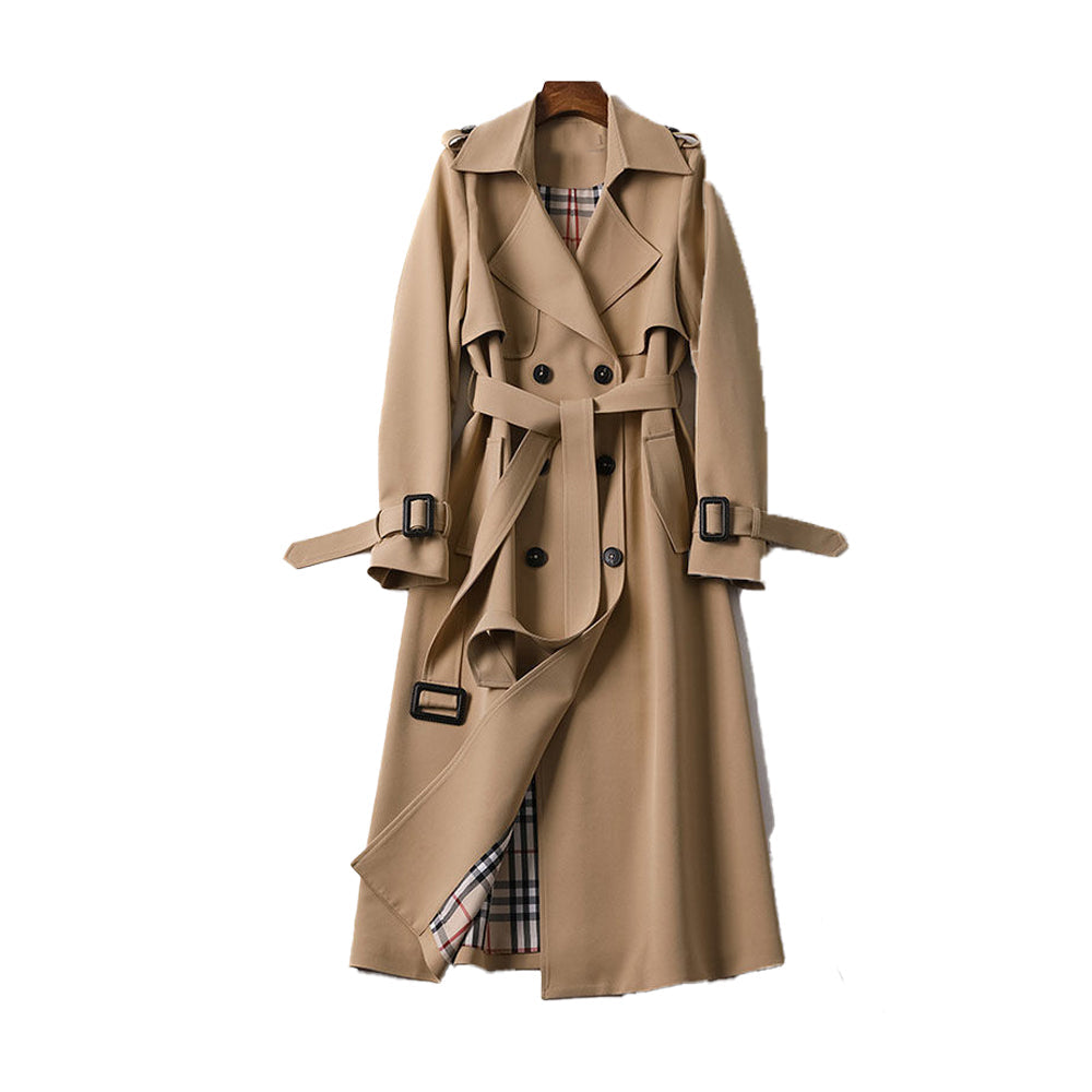 Romy | Women's Double-Breasted Belted Trench Coat - Beige