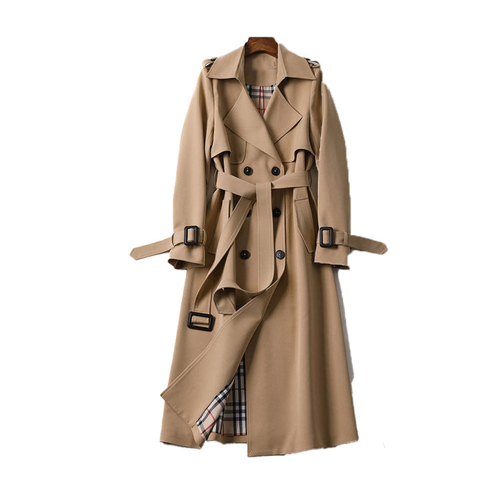 Romy | Women's Double-Breasted Belted Trench Coat - Beige