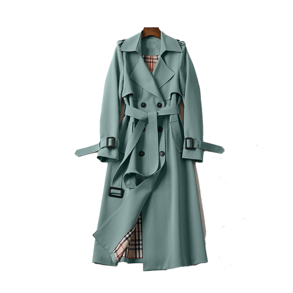 Romy | Women's Double-Breasted Belted Trench Coat - Beige